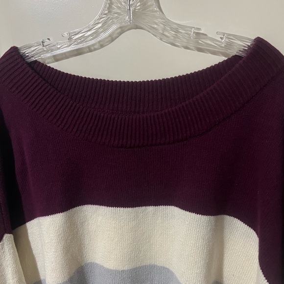 ***Donated***Lucky Brand Tri-color boat collar sweater size XXL - Picture 4 of 6
